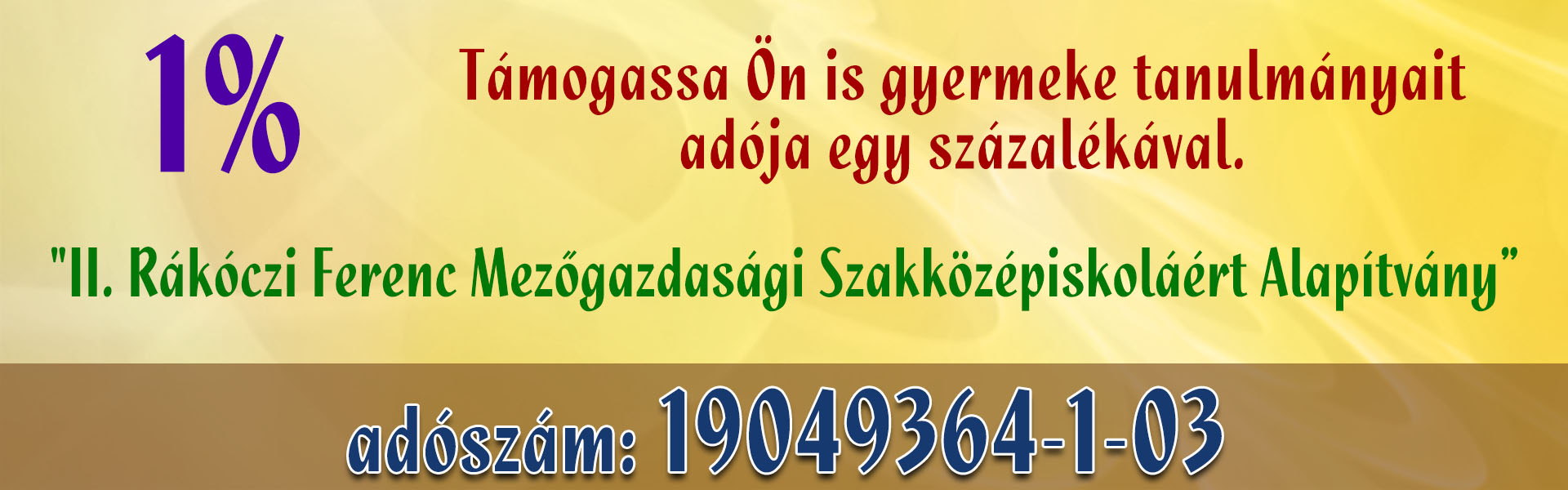 Alapítványunk támogatása az szja 1%-ával